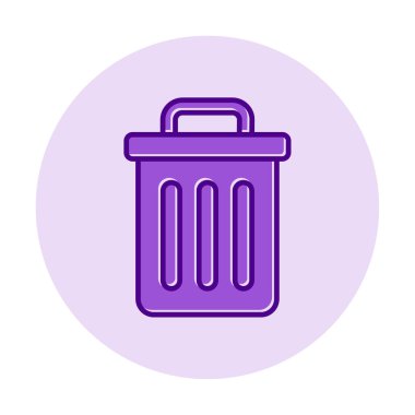 Çöp kutusu web simgesi, vektör illüstrasyonu