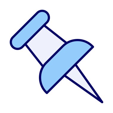 İğne simgesine bas. vektör illüstrasyonu