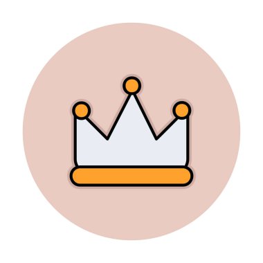Taç vektör simgesi. Basit resimleme