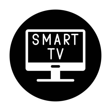 Basit Akıllı TV simgesi, vektör illüstrasyonu