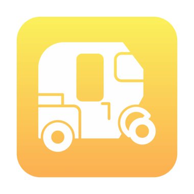 Tuk Tuk simge vektör illüstrasyonu