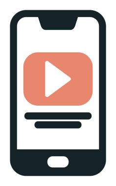 Video simge vektör çizim oynamak