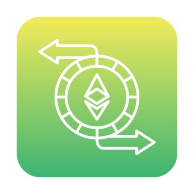 Ethereum Exchange web simgesi, vektör illüstrasyonu. ethereum işareti, kripto para birimi resmi