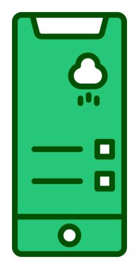 Telefon Hava Durumu Hava Durumu ikonu vektör illüstrasyon grafik tasarımı                                  