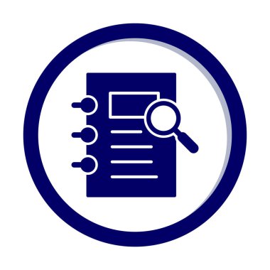 ofis kağıdı ve büyüteç