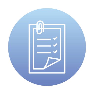 Basit not defteri simgesi, vektör illüstrasyonu