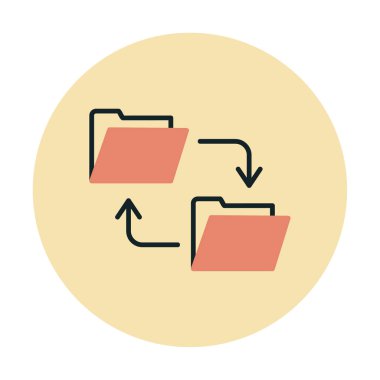 Basit Veri Aktarımı simgesi, vektör illüstrasyonu