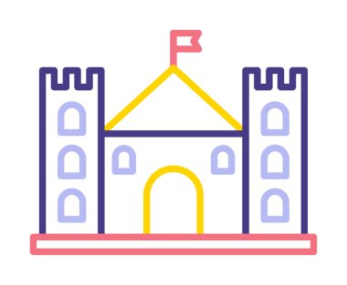 Kale simgesi. Vektör çizim