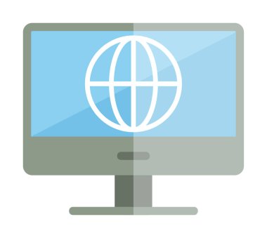 İnternet simgesi vektör illüstrasyonu