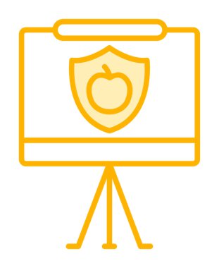 Beyaz arkaplanda besin sunum vektörü illüstrasyonu