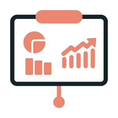 Beyaz arkaplan üzerinde sunum vektörü illüstrasyonunu çalıştır