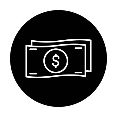 para ve para simgesi, vektör illüstrasyonu basit tasarım