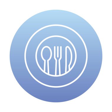 Modern çatal bıçak simgelerinin vektör çizimi                