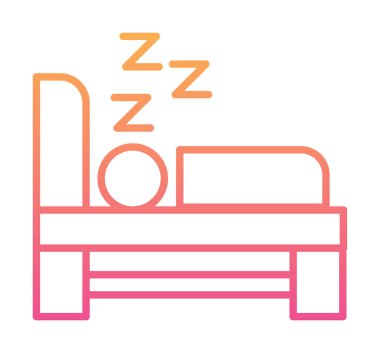 uyku yatağı ikonu vektör illüstrasyonu