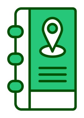 Soyut arkaplan vektöründe adres defteri simgesi izole edildi