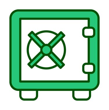 güvenli düz simge, vektör illüstrasyonu 