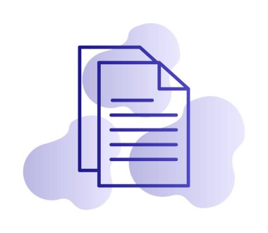 belge ikon vektör illüstrasyonu