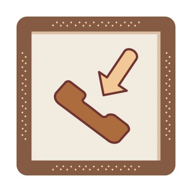 telefon arama simgesi, vektör illüstrasyonu basit tasarım