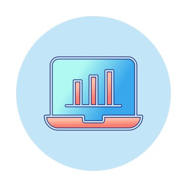 Stocks Analitik Modern Simgesinin vektör çizimi                   