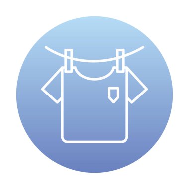 Çamaşır, tişört ikonu, vektör illüstrasyonu