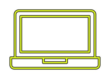 dizüstü bilgisayar simgesi, vektör illüstrasyonu basit tasarım 