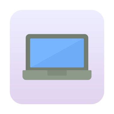 dizüstü bilgisayar simgesi, vektör illüstrasyonu basit tasarım 