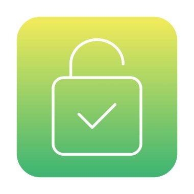 Beyaz arkaplanda asma kilit vektör çizimi