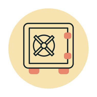 güvenli düz simge, vektör illüstrasyonu 