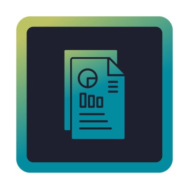 iş raporu simgesi, vektör illüstrasyonu basit tasarım