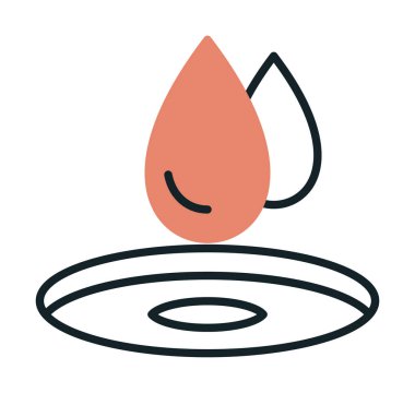 su damlası ağ simgesi, vektör illüstrasyonu 