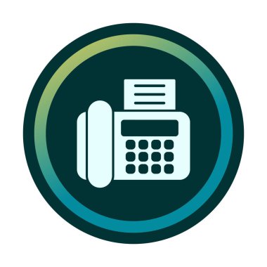 Faks makinesi. Web simgesi basit illüstrasyon