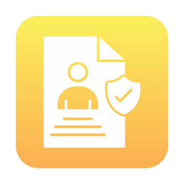 Veri güvenlik simgesi vektör illüstrasyonuna sahip kullanıcı