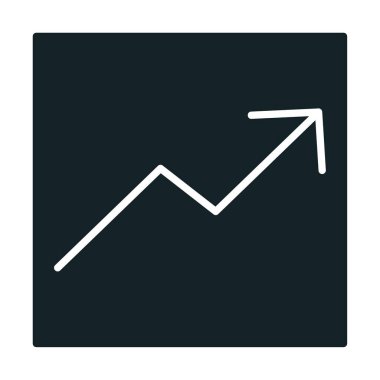 Basit iş ekonomisi grafik simgesi, vektör illüstrasyonu