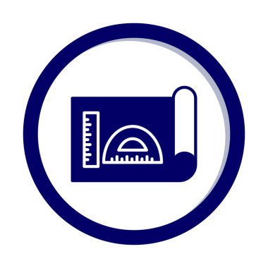 Şablon simgesi, vektör illüstrasyonu basit tasarım