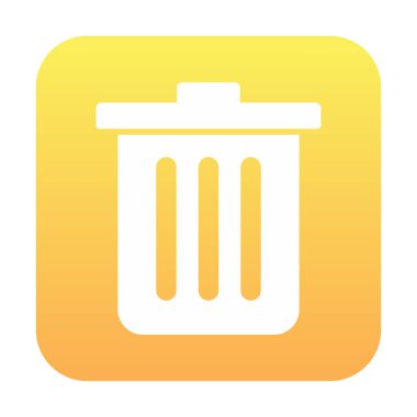 Çöp kutusu simgesi, çöp kutusu simgesi, renkli vektör illüstrasyonu