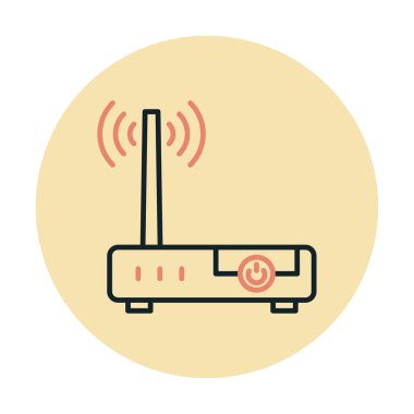 wifi sinyali, Router Aygıt vektör illüstrasyon tasarımı