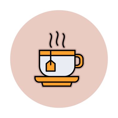 çay fincanı ikonu vektör illüstrasyonu