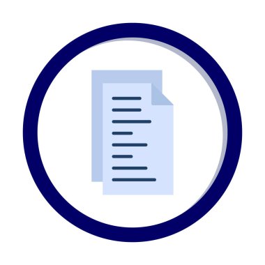 belge simgesi, vektör illüstrasyonu basit tasarım