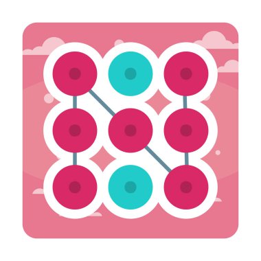 Desen ağ simgesi, vektör illüstrasyonu