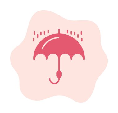 şemsiye simgesi vektör illüstrasyonu 