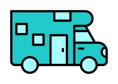 Van düz vektör simgesi