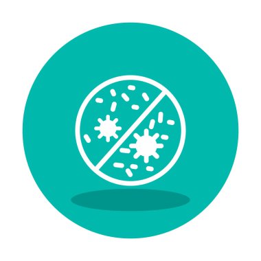 Antibakteriyel ikon. Virüs işareti. vektör 