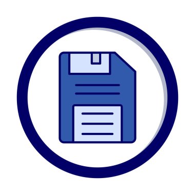 Basit Disket simgesi, vektör illüstrasyonu