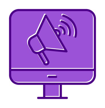 çevrimiçi pazarlama simgesi vektör illüstrasyonu 