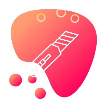 Cutter simgesinin vektör illüstrasyonu  