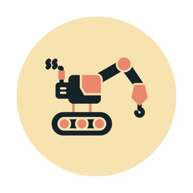 Yapı vinç simgesi, vektör illüstrasyon tasarımı