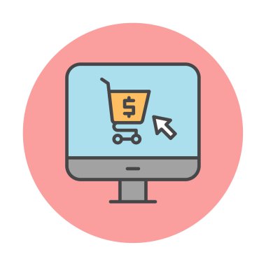 Projeniz için çevrimiçi alışveriş simgesi