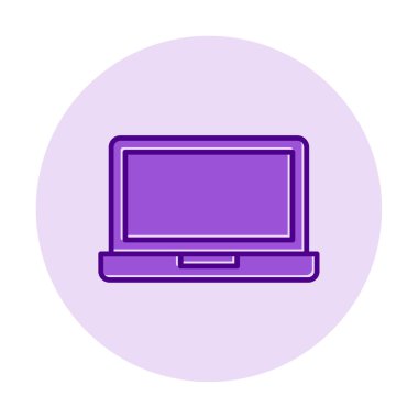 dizüstü bilgisayar simgesi, vektör illüstrasyonu basit tasarım 