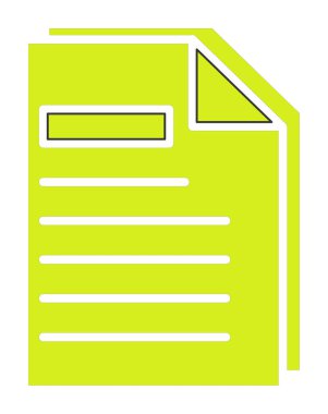 belge simgesi, vektör illüstrasyonu basit tasarım