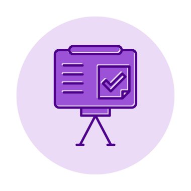 Beyaz arkaplan üzerindeki sunum tamamlanmış vektör illüstrasyonuName